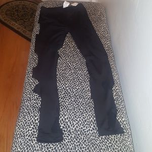 NWT Black tights with fishnet lining.